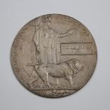 Great War Bronze Memorial Plaque Named to Private Thomas George Green, c.1916, diameter 4.75 in — 12