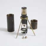 German Compound 'Junior' Field Microscope, Spindler & Hoyer, Göttingen, c.1925, case height 5.5 in —
