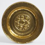 Nuremberg Brass Alms Dish, 17th century, diameter 17 in — 43.2 cm