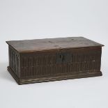 English Oak Document Box, 17th century, 9 x 25.5 x 14.25 in — 22.9 x 64.8 x 36.2 cm