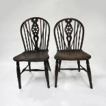 Pair of English Wheel Back Side Chairs, c.1820, height 34.5 in — 87.6 cm (2 Pieces)
