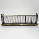 Brass and Iron Fire Fender, early 19th century, 13.5 x 46.5 x 11 in — 34.3 x 118.1 x 27.9 cm