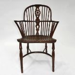 English Elm Windsor Armchair, c.1830, height 36 in — 91.4 cm