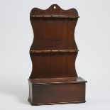 English Mahogany Hanging Spoon Rack and Candle Box, 19th century, 25.25 x 14.25 in — 64.1 x 36.2 cm