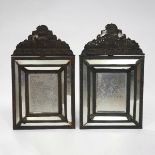 Pair of Dutch Cushion Mirror Framed Mirrors, 18th century, each 37 x 22 in — 94 x 55.9 cm