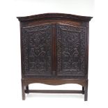 English Oak Cupboard on Stand, 17th century and later, 70 x 57 x 20 in — 177.8 x 144.8 x 50.8 cm