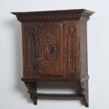 Continental Oak Wall Hanging Tabernacle, 18th/19th century, 29 x 23 x 10.5 in — 73.7 x 58.4 x 26.7 c