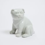 A Hirado Porcelain Model of a Puppy, Meiji Period, height 6.1 in — 15.5 cm