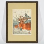 Toshi Yoshida (1911-1995), Hiejinja, frame 15.7 x 12 in — 40 x 30.5 cm