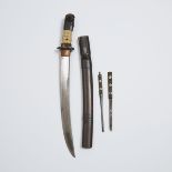 A Japanese Wakizashi, Signed Izumi Kami no Kaneshige, Dated 1866, overall length 19.7 in — 50 cm