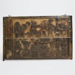 A Japanese Woodblock Printing Block, 19th Century or Earlier, 14.2 x 22.6 in — 36 x 57.5 cm