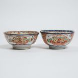 A Pair of Export Imari-Style Bowls, 18th/19th Century, 十八/十九世纪 伊万里风格外销碗一对, diameter 5.8 in — 14.8 cm