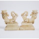 Pair of Italian Carved Dragon Form Cornucopia Vases, 19th century, 13 x 12.5 x 7.4 in — 33 x 31.8 x