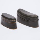 Two Gentleman's Accessory Boxes, 18th/early 19th century, larger 4.3 x 9.8 x 3.5 in — 11 x 25 x 9 cm