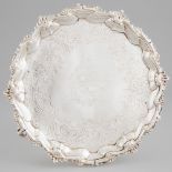 George II Silver Shaped Circular Salver, possibly William Justis, London, 1751, diameter 12 in — 30.