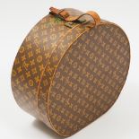 Louis Vuitton Monogram Canvas Hat Box, mid 20th century, 15 x 16 x 7.235 in — 38.1 x 40.6 x 18.4 cm