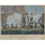 Pair of British Naval Victories Prints, c.1800, LORD HOWE'S VICTORY, JUNE 1ST, 1794, AND LORD ST. VI