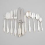 American Silver 'Prelude' Pattern Flatware Service, International Silver Co., Meriden, Ct., 20th cen