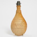 Stephen Green Lambeth Stoneware Spirit Flask, c.1850, height 9.6 in — 24.5 cm