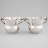 Pair of Peruvian Silver Two-Handled Vases, 20th century, height 5.7 in — 14.5 cm (2 Pieces)