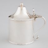 George III Silver Mustard Pot, Hester Bateman, London, 1790, height 3.5 in — 9 cm