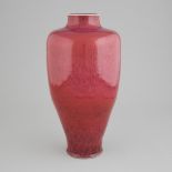 Brother Thomas Bezanson (Canadian/American, 1929-2007), Oxblood Glazed Vase, c.1985-90, height 18 in