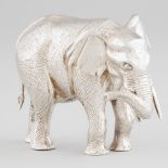 English Silver Model of an Elephant, Asprey & Co., London, 1997, height 3.5 in — 9 cm