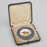 Hungarian Silver and Enamel Medallion, 1924, diameter 2.6 in — 6.6 cm