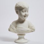 Italian School Marble Bust of a Young Boy, early-mid 20th century, height 17 in — 43.2 cm