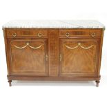 French Belle Époque Ormolu Mounted Satinwood Sideboard, early 20th century, 40 x 69 x 21 in — 101.6