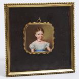 John Simpson, (British, 1811-1871), ENAMEL PORTRAIT MINIATURE OF MISS LUCY HEATHCOTE ROSE, AGED 20 M