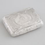 Austro-Hungarian Silver Oblong Snuff Box, Vienna, late 19th century, length 3.1 in — 8 cm