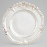 Swiss Silver Shaped Circular Plate, Louis Mugnier, c.1896, diameter 11 in — 28 cm