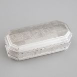 Dutch Silver Tobacco Box, Leeuwarden, 1911, length 5 in — 12.7 cm