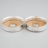 Pair of George III Silver Wine Coasters, Robert & Samuel Hennell, London, 1802, diameter 5.4 in — 13