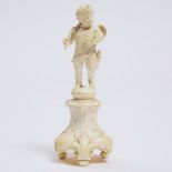 Small Dieppe Carved Ivory Figure of Cupid, 19th century, height 5.75 in — 14.6 cm