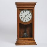 IBM Oak Office Clock, c.1920, height 33.9 in — 86 cm