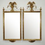 Pair of Neoclassical Style Giltwood Mirrors, 20th century, 39 x 18 in — 99.1 x 45.7 cm