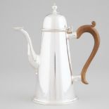 English Silver Coffee Pot, London, 1961, height 9.8 in — 25 cm