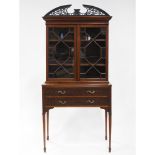 Chippendale Style Mahogany Side Cabinet on Stand, early-mid 19th century, 75 x 35 x 16 in — 190.5 x