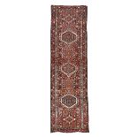 Karaja Runner, Persian, c.1960, 11 ft x 3 ft — 3.4 m x 0.9 m