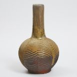 Robert Archambeau (Canadian, 1933-2022), Carved Stoneware Vase, c.2000, height 14.6 in — 37 cm