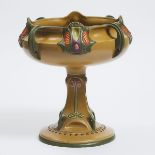 Julius Dressler Large Pedestal-Footed Bowl, c.1900, height 14.2 in — 36 cm, diameter 14.2 in — 36 cm