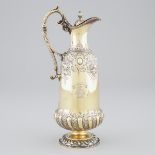 Victorian Silver-Gilt Claret Jug, Sibray, Hall & Co., Sheffield, 1885, height 11.9 in — 30.2 cm