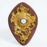 Continental Rococo Style Gilt Bronze Wall Watch Pocket, 19th century, 12.75 x 9 in — 32.4 x 22.9 cm