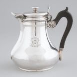 French Silver Hot Water Pot, Charles Harleux, Paris, late 19th century, height 6.3 in — 16 cm