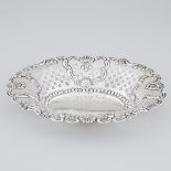 Edwardian Silver Pierced Oval Basket, George Nathan & Ridley Hayes, Chester, 1902, length 12.6 in —