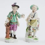 Pair of Vienna Figures of Children, c.1804, height 7.2 in — 18.2 cm (2 Pieces)