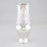 South American Silver Large Vase, 20th century, height 14.6 in — 37 cm