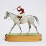 Royal Worcester Equestrian Figure of ‘The Winner’, Doris Lindner, 20th century, overall height 11 in